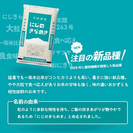 茨城県八千代町のふるさと納税 【スピード発送】にじのきらめき 5kg (5kgx1袋) 令和7年産 茨城県産 にじのきらめき 白米 精米 茨城県 八千代町 お米 米 [SF573yai]