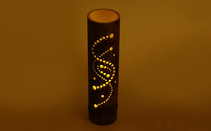 岡山県高梁市のふるさと納税 竹灯籠（波） 民芸品 工芸品 雑貨 日用品