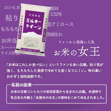 茨城県八千代町のふるさと納税 【スピード発送】ミルキークイーン 10kg (5kgx2袋) 令和7年産 茨城県産 ミルキークイーン 白米 精米 茨城県 八千代町 お米 米 [SF580yai]