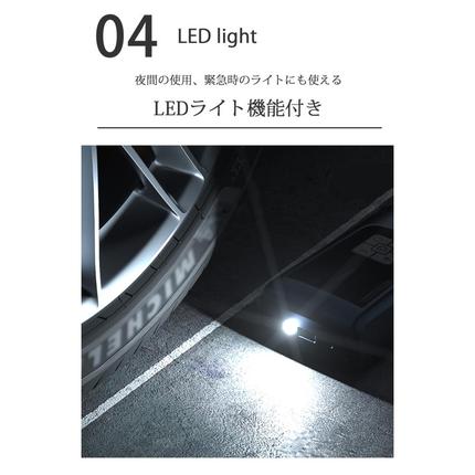 電動空気入れ コードレス 充電式 LEDライト アタッチメント付き ポータブル エアコンプレッサー 車 自動車用 自転車用 ボール タイヤ ...
