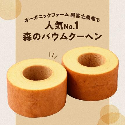 山梨県甲斐市のふるさと納税 森のバウムクーヘン　2個セット　人気　おすすめ　国産　贈答　ギフト　お取り寄せスイーツ　お菓子　バウムクーヘン　卵　たまご　タマゴ　玉子　鶏卵　放牧卵　平飼い　新鮮　