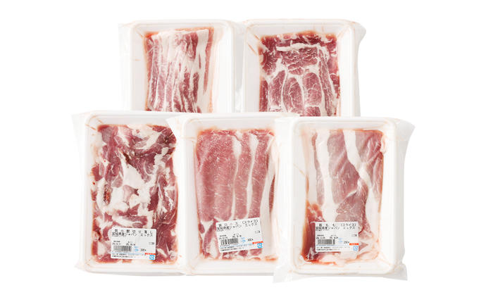 宮城県蔵王町のふるさと納税 【定期便3か月】JAPAN X5種スライスセット1.8kg 【真空パック・ロース・肩ロース・バラ・モモ・小間】　【04301-0550】