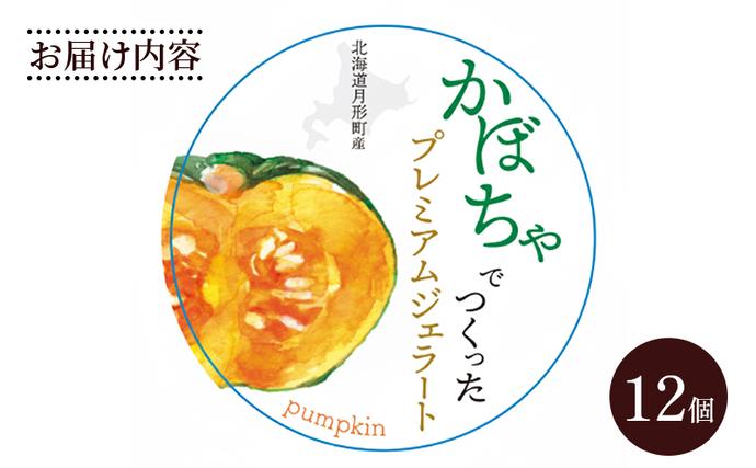 北海道月形町のふるさと納税 【セゾン限定】ジェラートセット 月形町産 かぼちゃでつくったジェラート 12個 かぼちゃ アイス  冷凍 小分け 手軽 時短 送料無料  北海道 月形町
