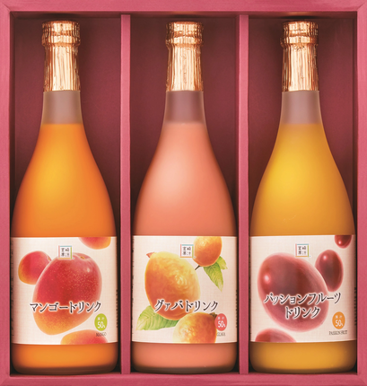 G-A2 驚きの果実感!トロピカルフルーツドリンク(合計3本・各720ml、マンゴー、グァバ、パッションフルーツ)[宮崎果汁]