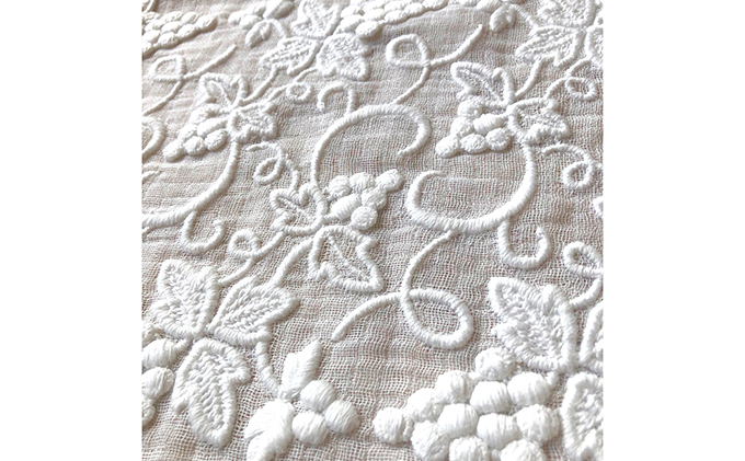 岡山県赤磐市のふるさと納税 白いタオルレースハンカチ２枚組 民芸品 工芸品 小物 雑貨 ファッション 刺繍