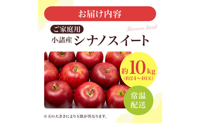長野県小諸市のふるさと納税 りんご シナノスイート 家庭用 約10kg  フルーツ 果物 甘い 訳あり おいしい 林檎