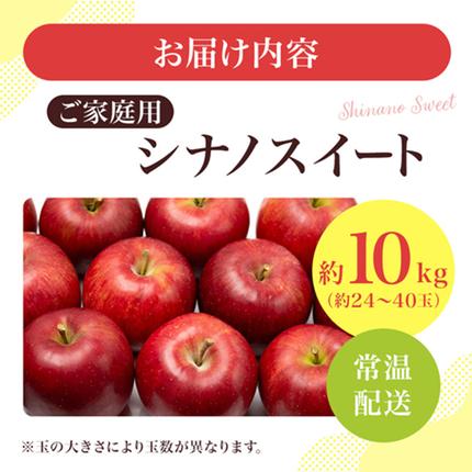 長野県小諸市のふるさと納税 りんご シナノスイート 家庭用 約10kg  フルーツ 果物 甘い 訳あり おいしい 林檎