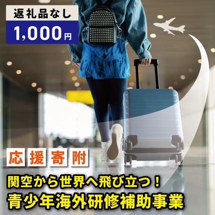 返礼品なし】関空から世界へ飛び立つ！青少年海外研修補助応援寄附