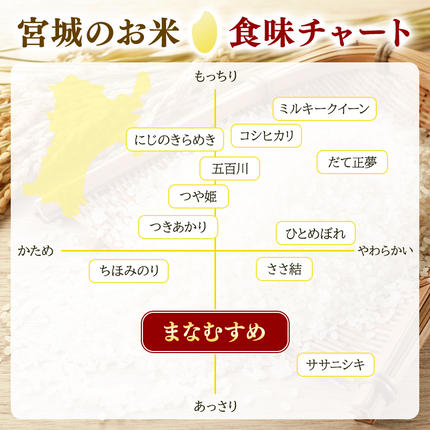 宮城県大河原町のふるさと納税 まなむすめ 定期便6回/5kg×1袋 令和8年産 新米先行予約 宮城県産 米 精米 白米 米 コメ お米 おこめ ブランド米 ご飯 ごはん