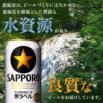 北海道恵庭市のふるさと納税 【定期便：全3回】サッポロ黒ラベル 350ml×24本【880040111903】