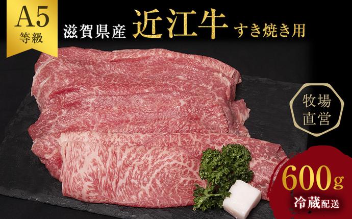 [(限定)父の日までに届く]近江牛 西川畜産 近江牛 すき焼き 約600g A5 雌牛 モモ・カタ・ウデ・バラ系等 [6/21までに着]