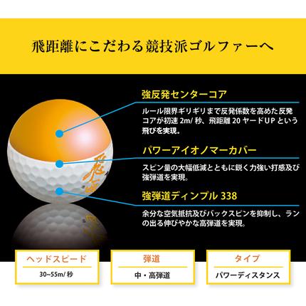 兵庫県淡路市のふるさと納税 ゴルフボール「飛匠イエローラベル」イエロー ２０２５年モデル