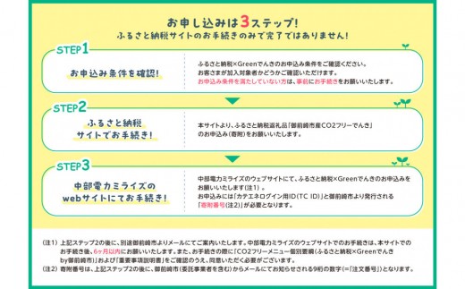 静岡県御前崎市のふるさと納税 御前崎市産CO2フリーでんき 10,000 円コース（注：お申込み前に申込条件を必ずご確認ください）