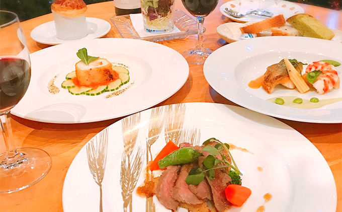 岐阜県池田町のふるさと納税 地元の食材を使ったお食事コース（ペア）池田温泉入浴券付 A お食事券 チケット 温泉利用券