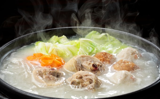 福岡県朝倉市のふるさと納税 はかた地どりプレミアム水炊きセット 鍋セット水炊き 鶏肉水炊き