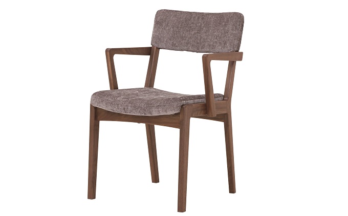 ふるさと納税・ナガノインテリア・ダイニング・チェア・『elum』・DC349-1W・ウォールナット材・お届け：3ヶ月以上お待ちいただく場合がございます。インテリア・家具・天然皮革・パーソナルチェア・ダイニングチェア・イタリア語で「王冠」