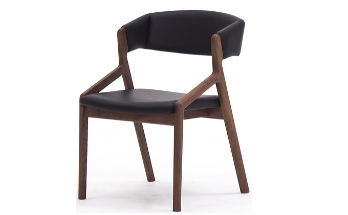 ふるさと納税・ナガノインテリア・ダイニング・チェア・『CORONA』・DC323-1W・ウォールナット材・お届け：3ヶ月以上お待ちいただく場合がございます。インテリア・家具・天然皮革・パーソナルチェア・ダイニングチェア・イタリア語で「王冠」