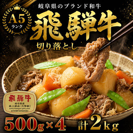 飛騨牛 牛肉 切り落とし 500g×4 計