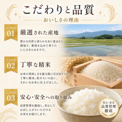 宮城県大河原町のふるさと納税 にじのきらめき 定期便 10回/5kg×1袋 令和8年産 新米 ブランド米 白米 精米 【小分け】 宮城県大河原町産