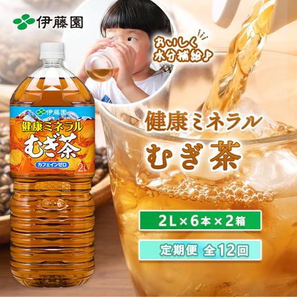 『定期便：全12回』健康ミネラル麦茶2L×