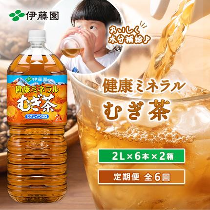 『定期便：全6回』健康ミネラル麦茶2L×6