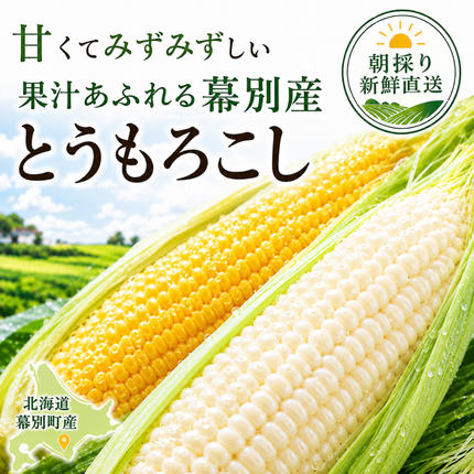 先行予約/2026年］もぎたてとうもろこし黄・白 計18～20本セット