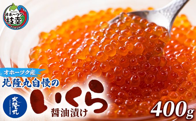 北海道枝幸町のふるさと納税 北隆丸自慢のいくら醤油漬け400g オホーツク枝幸産【 いくら イクラ 鮭 鮭卵 魚卵 魚貝 魚介 加工食品 北海道 オホーツク 枝幸 】