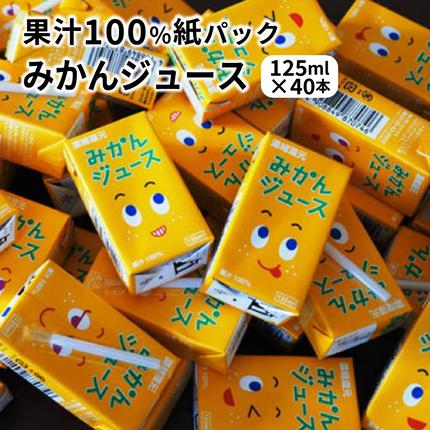 【数量限定】 果汁100％紙パック みかん