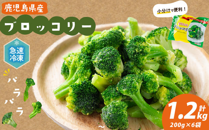 鹿児島県志布志市のふるさと納税 鹿児島県産 冷凍ブロッコリー(計1.2kg) a0-388
