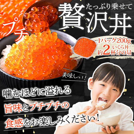 北海道弟子屈町のふるさと納税 3584. いくら醤油漬け 200g いくら イクラ 魚卵 魚介 海鮮 送料無料 北海道 弟子屈町