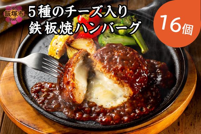 5種のチーズ入り鉄板焼ハンバーグ(デミグラ