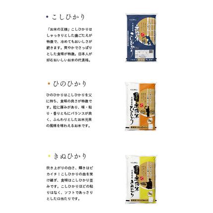 兵庫県小野市のふるさと納税 【3ヵ月連続お届け】精米人一押し！兵庫県産無洗米5kg×1袋 食べ比べ 定期便 お米 コシヒカリ ヒノヒカリ キヌヒカリ ３ヶ月 ３回