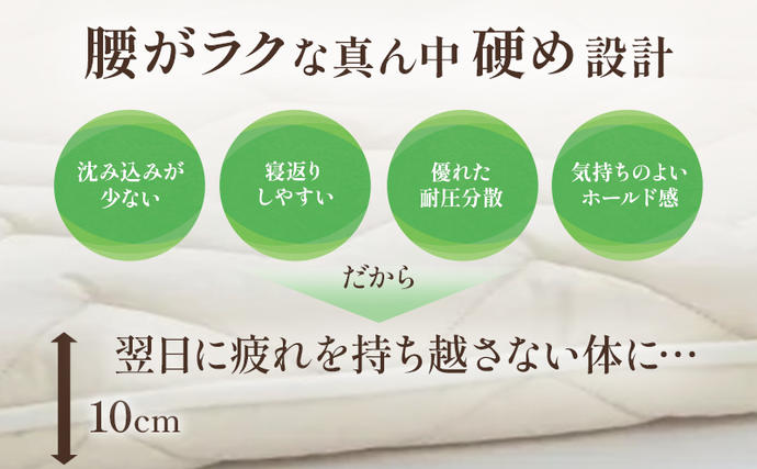 滋賀県米原市のふるさと納税 3層バランス敷布団 日撫 ひなで シングルロング 近江布団