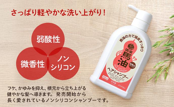 岡山県里庄町のふるさと納税 一光 馬油 ヘアシャンプー 2本セット ヘアケア 美容 コスメ 送料無料 馬油ヘアシャンプー