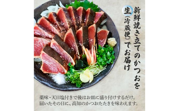 高知県田野町のふるさと納税 【四国一小さな町の塩タタキ】田野屋塩二郎の塩×わら焼き鰹のタタキ１節