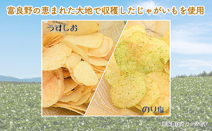 北海道南富良野町のふるさと納税 【2ヵ月に1回お届け】JAふらのポテトチップス【ふらのっち】2種類(各12袋)×4回 ふらの農業協同組合(南富良野町) 芋 菓子 スナック じゃがいも お菓子 ポテチ 定期便 詰合せ コンソメ うすしお のり塩 ガーリック