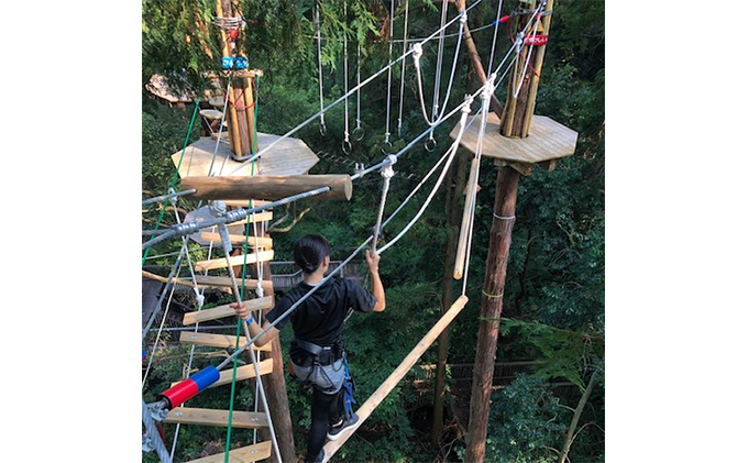 奈良県王寺町のふるさと納税 冒険の森inおうじ　ディスカバリーコース4名様チケット 入場券 優待券 体験チケット