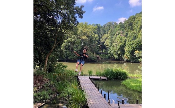 奈良県王寺町のふるさと納税 冒険の森inおうじ　アドベンチャーコース5名様チケット 入場券 優待券 体験チケット