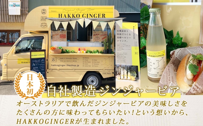 北海道倶知安町のふるさと納税 北海道 自家製 ジンジャービア 200ml×6本 HAKKO GINGER 発酵 ジンジャー ビール 生姜 レモン 辛口 ノンアルコール 炭酸 ヘルシー 野菜飲料 野菜ジュース 飲料類 炭酸飲料