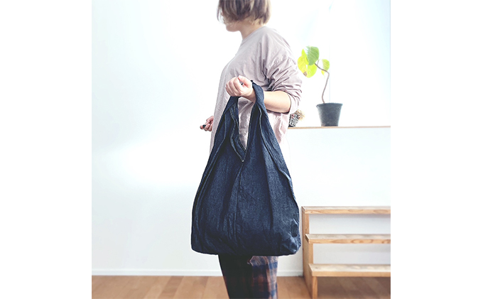 岡山県里庄町のふるさと納税 「児島デニム」エコバッグ ファッション カバン