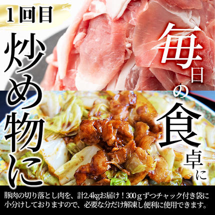 鹿児島県志布志市のふるさと納税 【定期便全3回】九州産 豚肉定期便(3ヵ月連続・毎回2kg以上・計7.7kg以上)  t0040-013-03