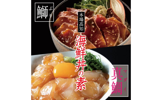 高知県芸西村のふるさと納税 ZZ112-NT　【芸西村と大川村の共通返礼品】芸西村 海鮮丼の素セット【個別発送】＆大川村 土佐はちきん地鶏まるごと一羽セット