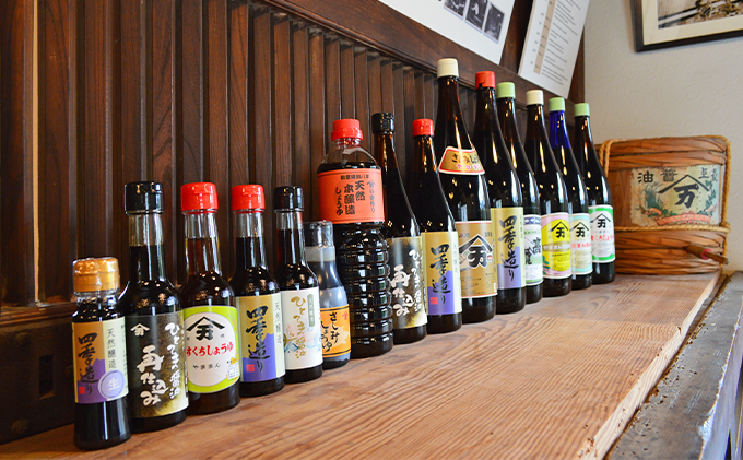 静岡県浜松市のふるさと納税 明治屋醤油（醤油4種・ソース2種・味噌２種＋クッキー2コ・山女魚甘露煮１コ）【配送不可：離島】 しょうゆ 米味噌