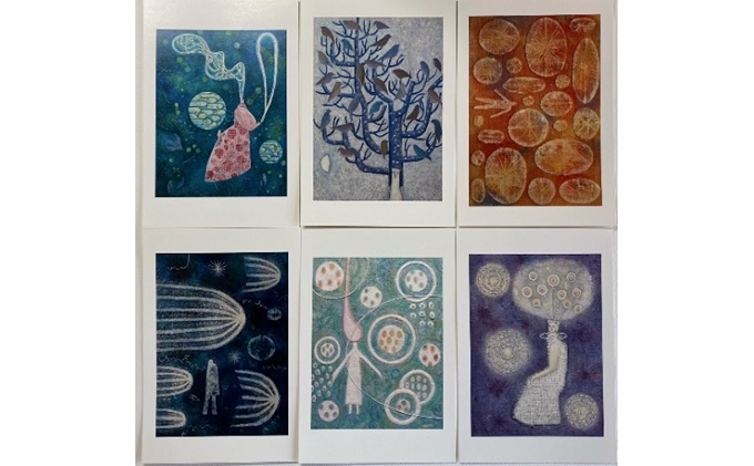 長野県小諸市のふるさと納税 ポストカードコレクションA 絵画 はがき 世利好薇作品