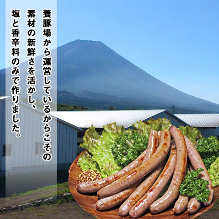 山梨県富士河口湖町のふるさと納税 【山中湖ハム 無添加ソーセージ】豚肉と塩、ハーブ香辛料だけで作った無添加ソーセージ/800ｇ FAB003