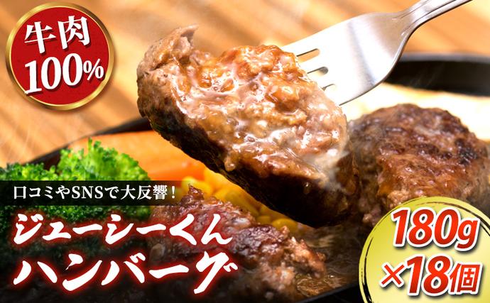 TVで紹介されました】ジューシーくんハンバーグ 180g 18個 セット