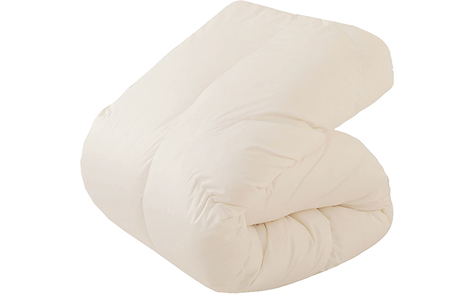 滋賀県米原市のふるさと納税 国産羽毛合掛布団「皐月」プレミアムラベル・ダブル 近江布団 寝具 掛け布団 ふとん