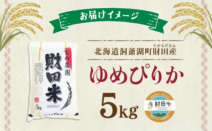 北海道洞爺湖町のふるさと納税 北海道産 ゆめぴりか 5kg  令和 7年産 財田米 たからだ米 お米 米 精米 北海道米 ご飯 ライス ブランド米  国産米 白米 ギフト お取り寄せ 産地直送 宮内農園 送料無料 北海道 洞爺湖町