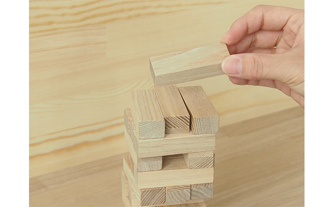 北海道赤平市のふるさと納税 木製 おもちゃ 子どもから大人まで楽しめる！ 木製バランスゲーム ジェンガ 工芸品 室内 遊び 玩具 ファミリートイ