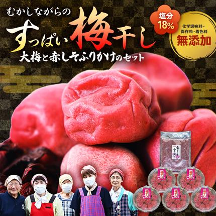 TH-03 40年作り続けてきた無添加梅干し 大梅 と赤しそふりかけのセット